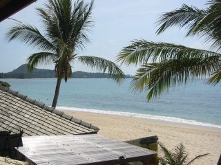 Blick auf die Lamai Beach